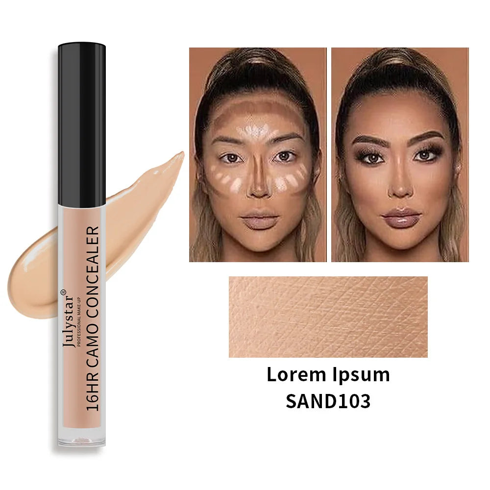 Eye Liquid Concealer Base 6 Color Full Coverage Suit for All Skin Face Makeup Face Concealer Cover Dark Circles Foundation Cream