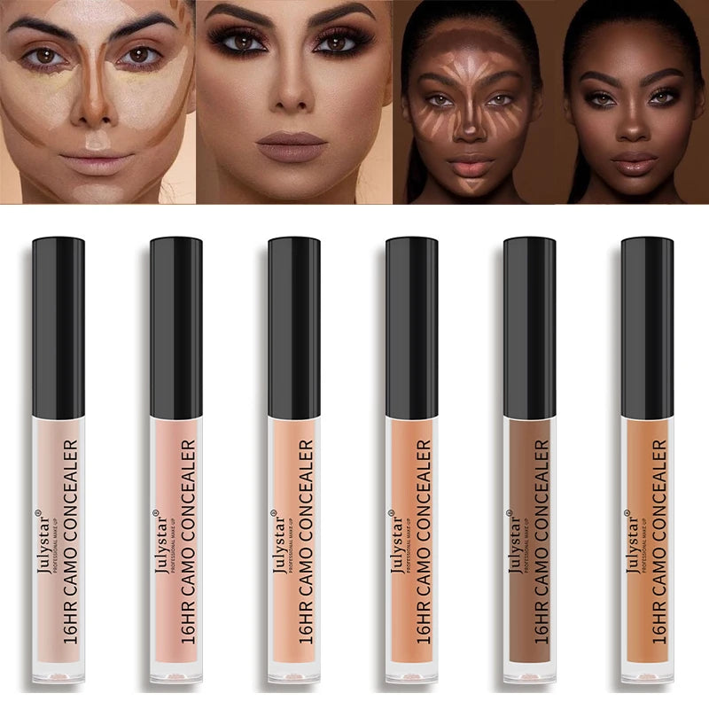 Eye Liquid Concealer Base 6 Color Full Coverage Suit for All Skin Face Makeup Face Concealer Cover Dark Circles Foundation Cream