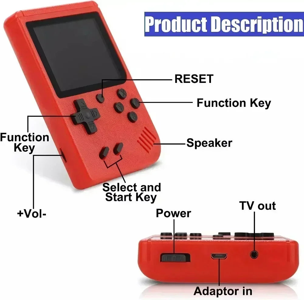 NEW Portable Retro Mini Video Game Console 8-Bit Handheld Game Player Built-in 400 Games AV Out Game Console Game Boy