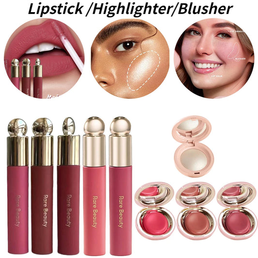 Rare Beauty Soft Pinch Tinted Lip Oil Liquid Lipstick /Highlighter/Blusher Cream Deep Moisturizing Nutrient Repair Lip Gloss